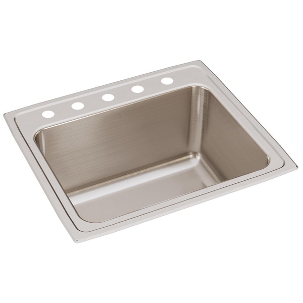 Lustertone Ss 25 X 22 X 12.1 Single Bowl Drop-In Sink With Quick-Clip